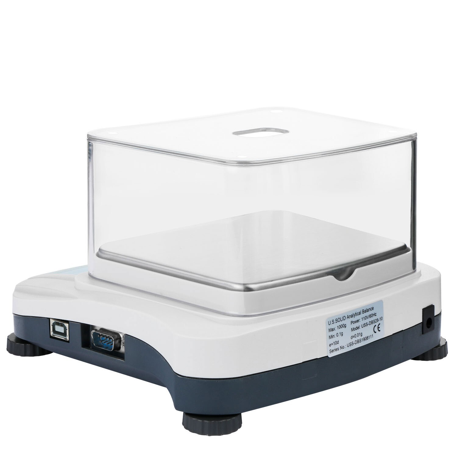U.S. Solid Analytical Balance 3000 x 0.01 g 10mg Precision Scale RS232 Interface
