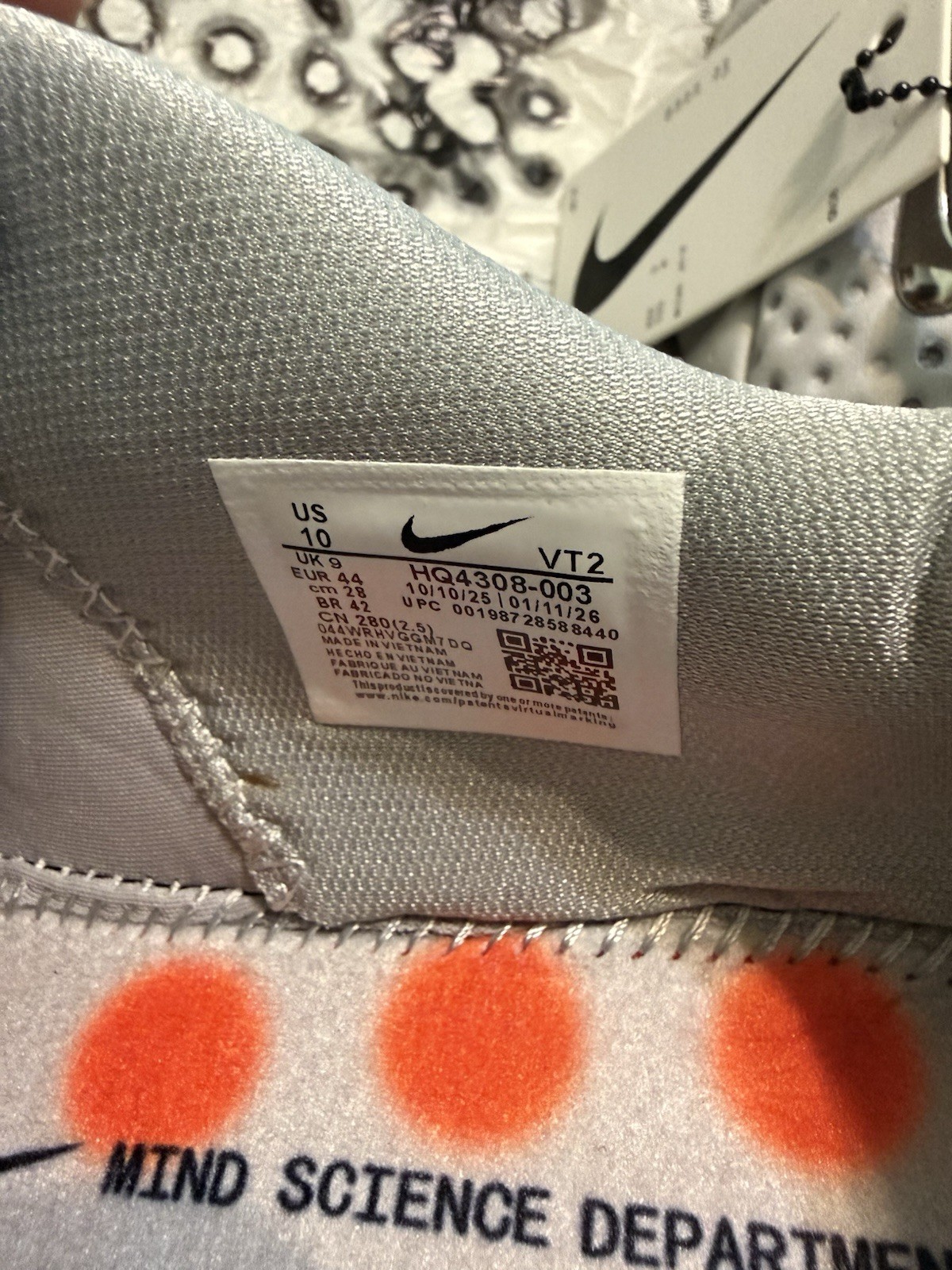 Nike Mind 002 Light Smoke Grey Chrome Men’s Size US 10