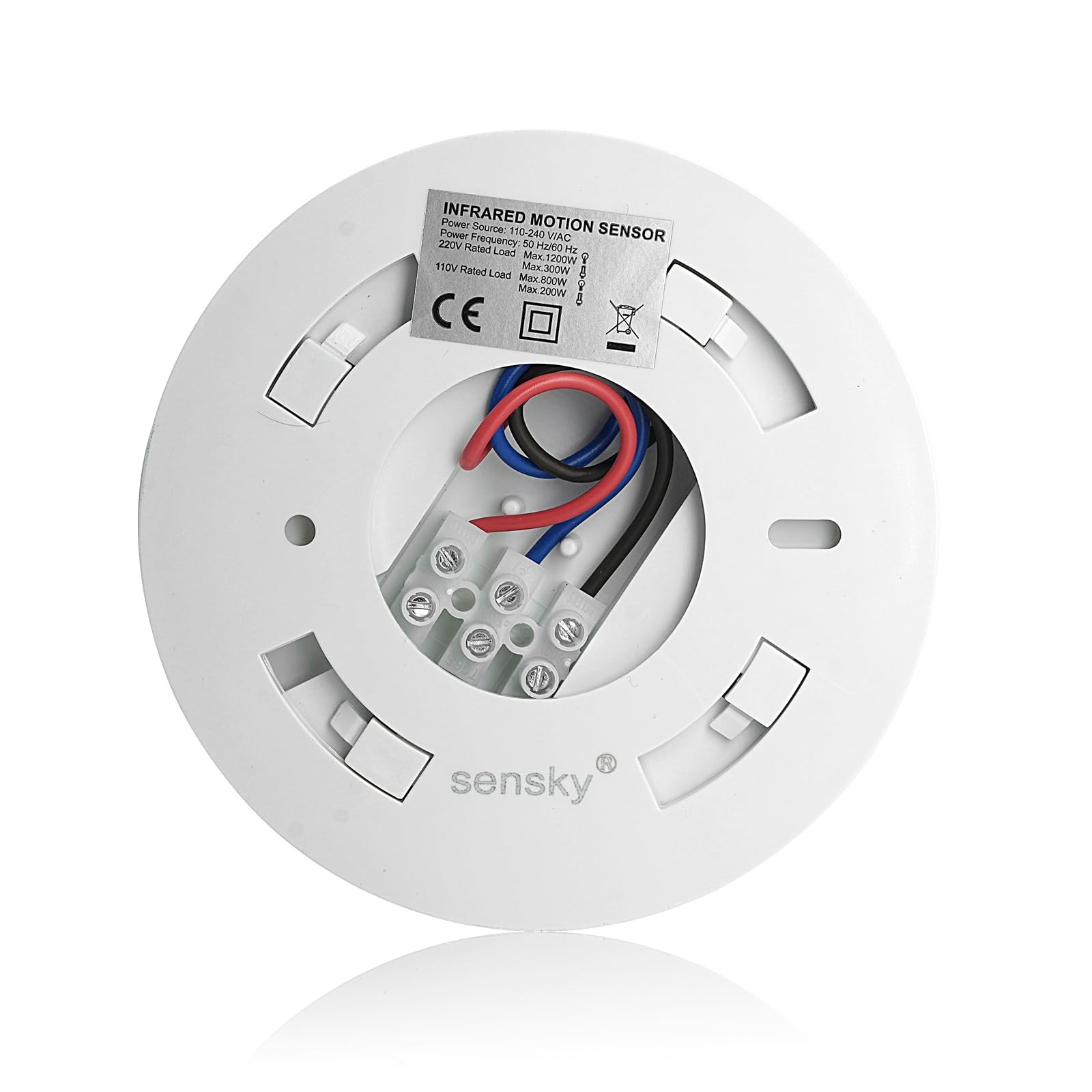 Sensky 360 Degree Ceiling Mount Occupancy Sensor, 110-240V PIR Motion White