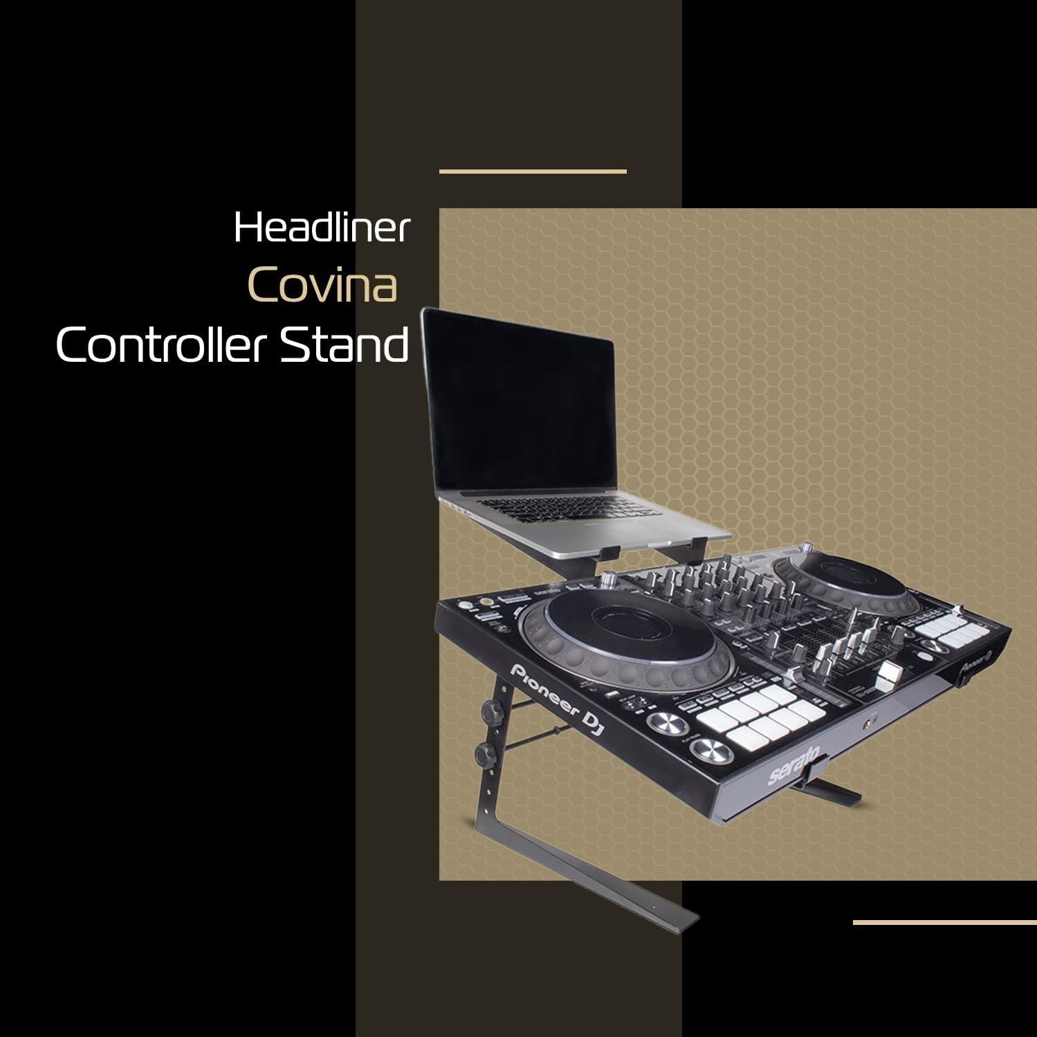 Headliner Covina DJ Stand with Rubber Padding