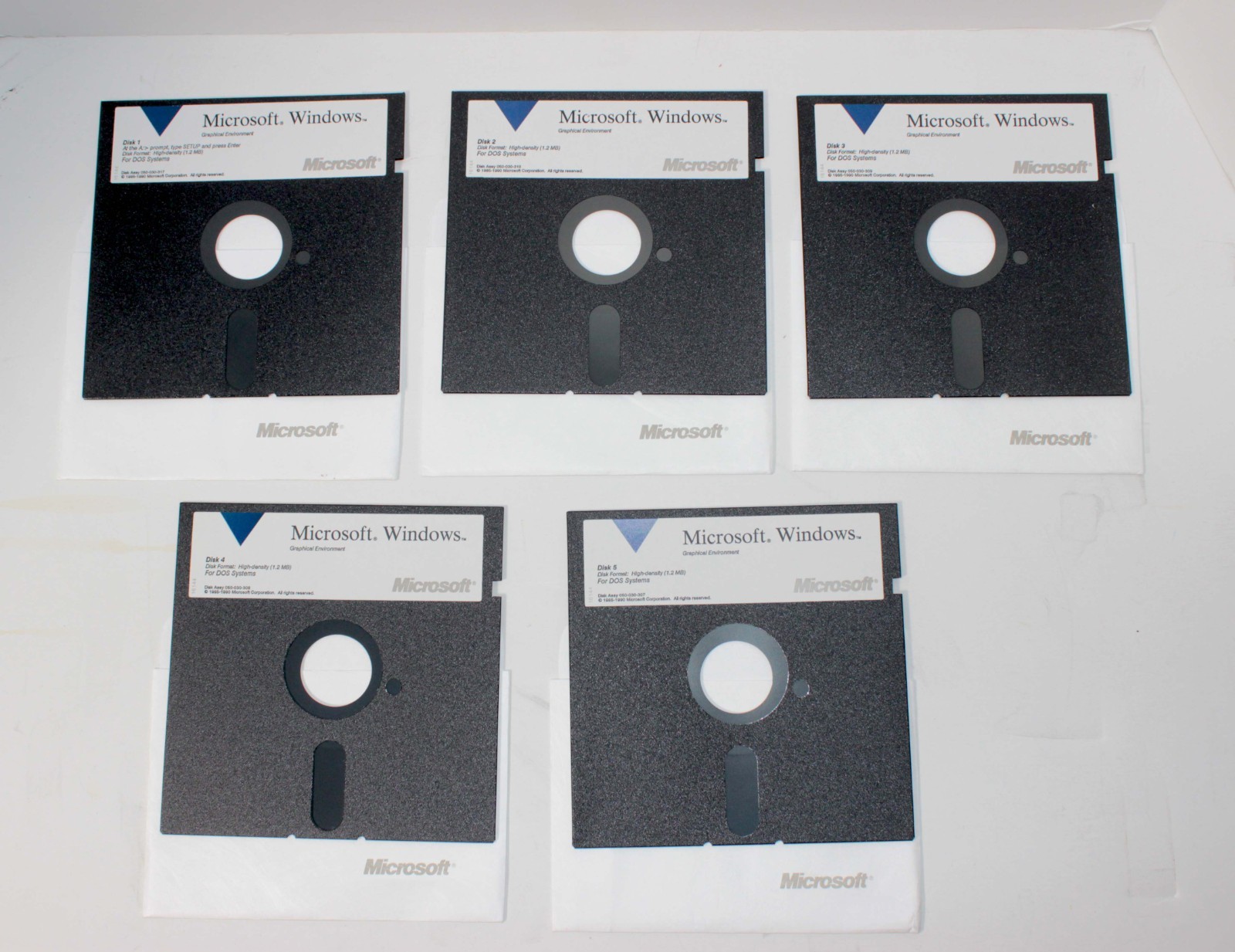 Microsoft Windows 3.0 with 5.25" Version Floppy Disk