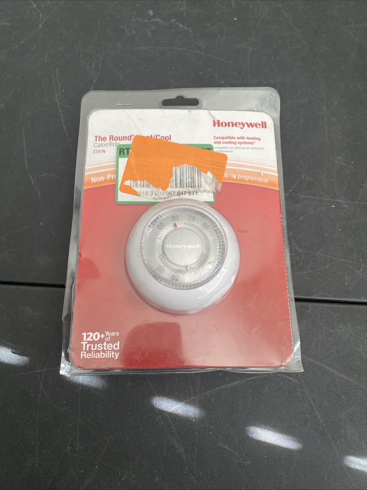 Honeywell Home CT87N Round Manual Thermostat Large White NEW OB