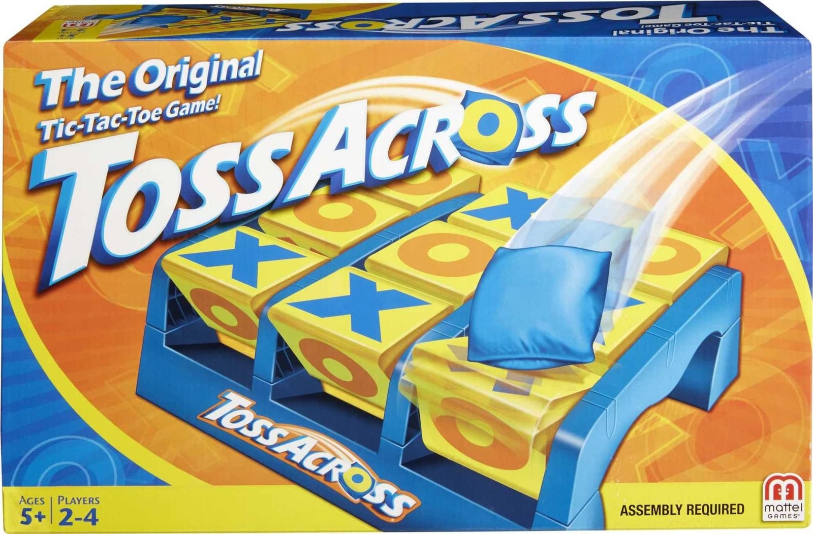 Mattel Games Toss Across Game, Beanbag Tic Tac Toe for 2 to 4 Players Ages 5 ...