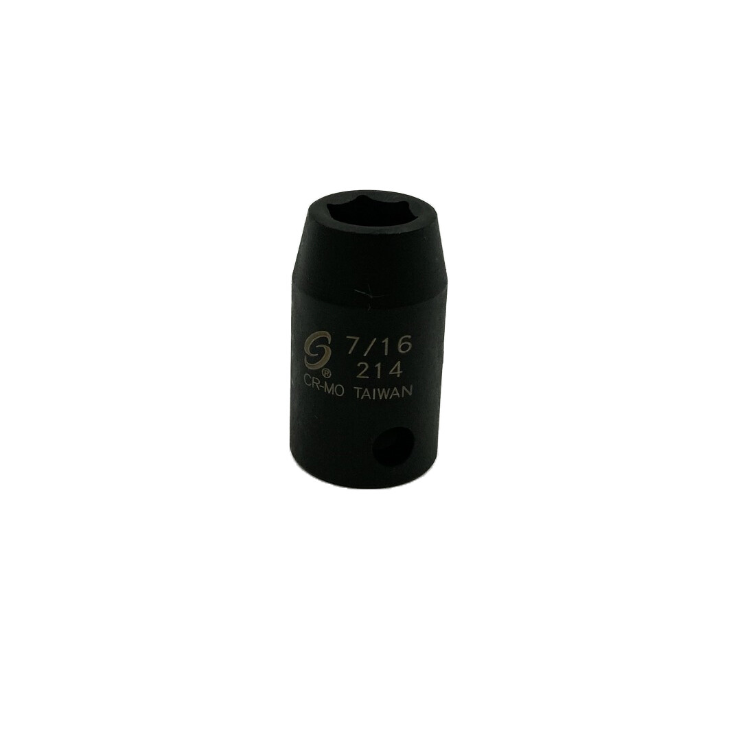 Sunex 214 1/2 Drive 6 Point 7/16 Impact Socket CR-MO Steel New Condition