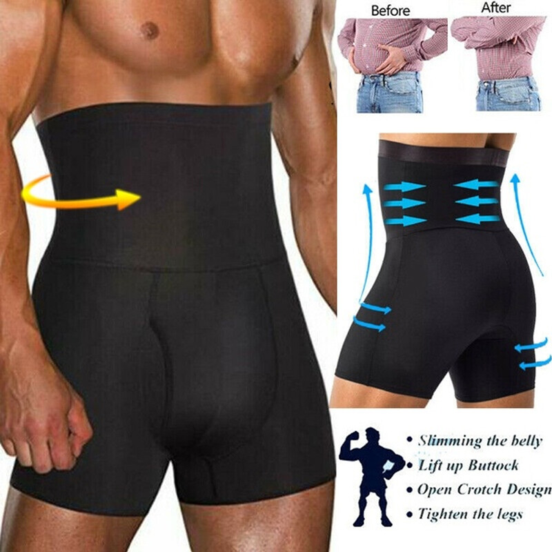 Faja Colombiana para Hombre High Waist Stomach Shaper Boxer Men Briefs Shapewear