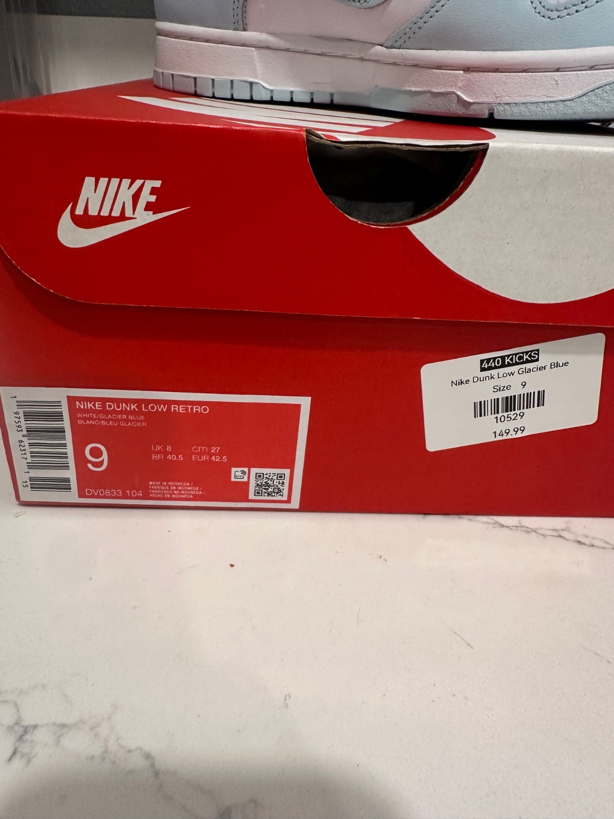 Size 9 Men New Nike Dunk Low Glacier Blue
