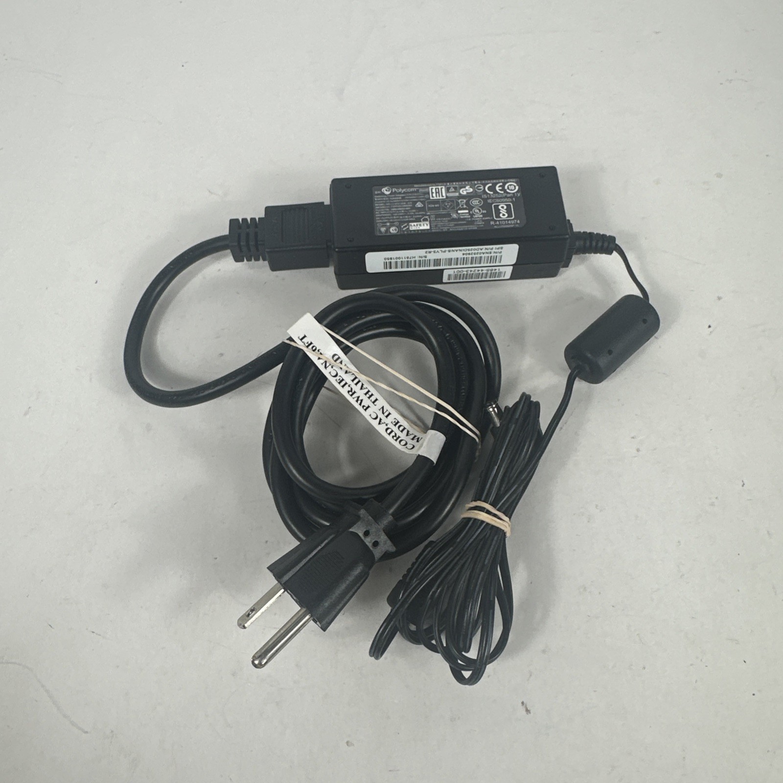 Genuine Polycom 1465-44243-001 FSP025-DINANS 48V 0.52A AC Adapter w/Cord