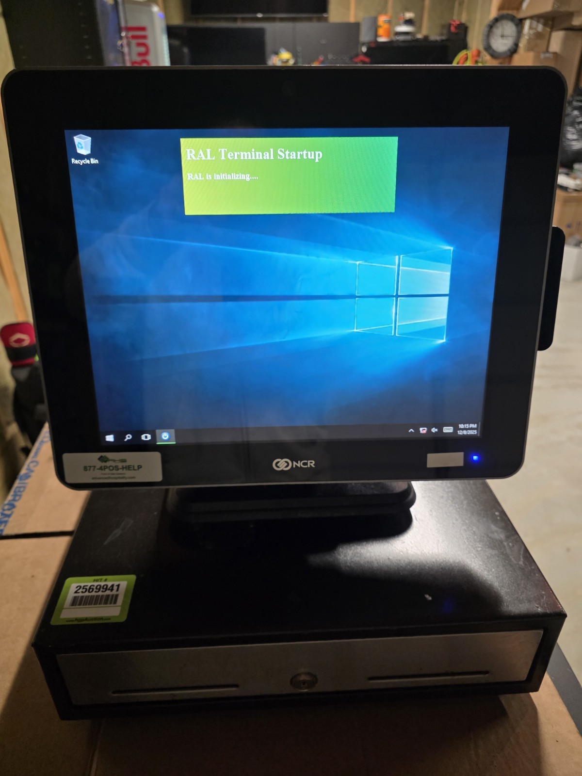 NCR 7761-3100-0063 15" POS Touch Screen Terminal w/Stand w/Power Adapter Receipt