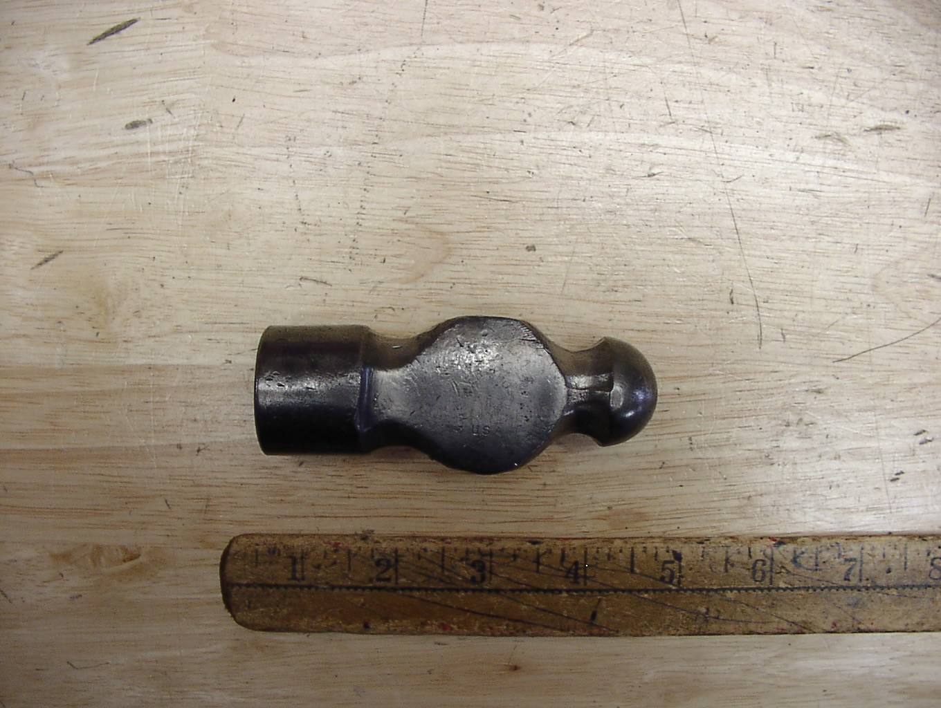 Old Used Tools,Vintage Heller Bros. 1lb. 0.4oz Ball Peen Hammer Head,4",GOOD!