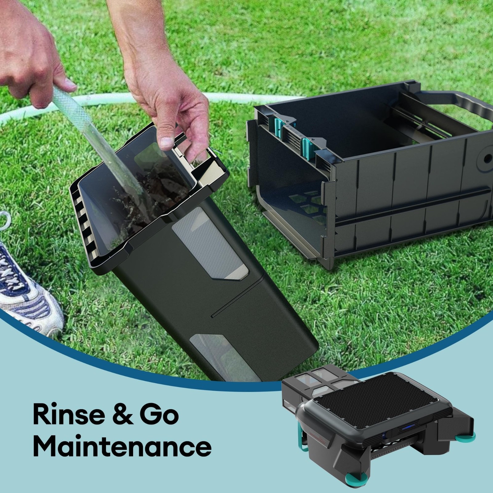 Robotic Pool Cleaner, Wireless Solar Electric Automatic Vacuum, Rechargeable