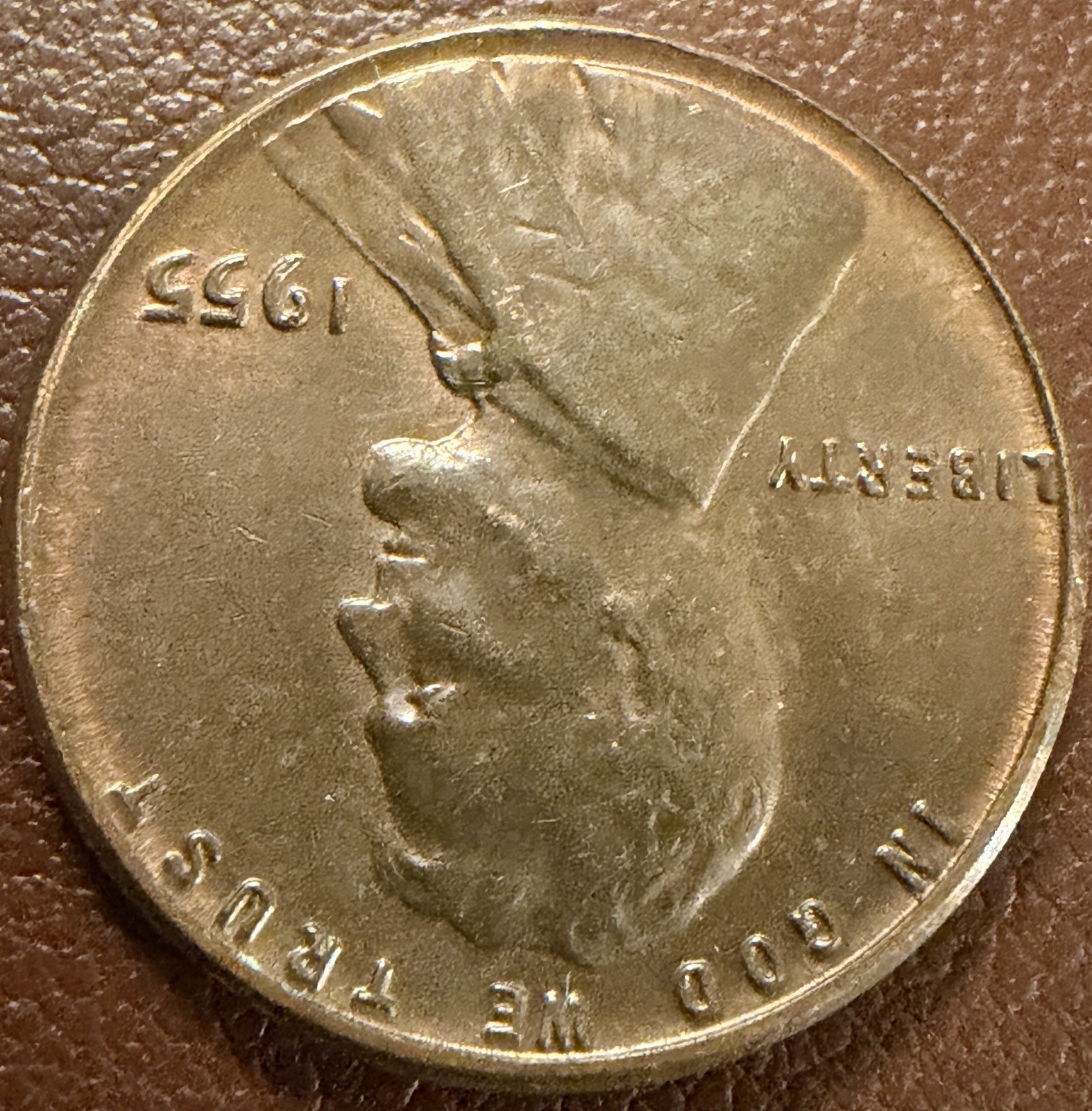 1955 Lincoln Wheat Penny With Errors & No Mint Mark (#891)