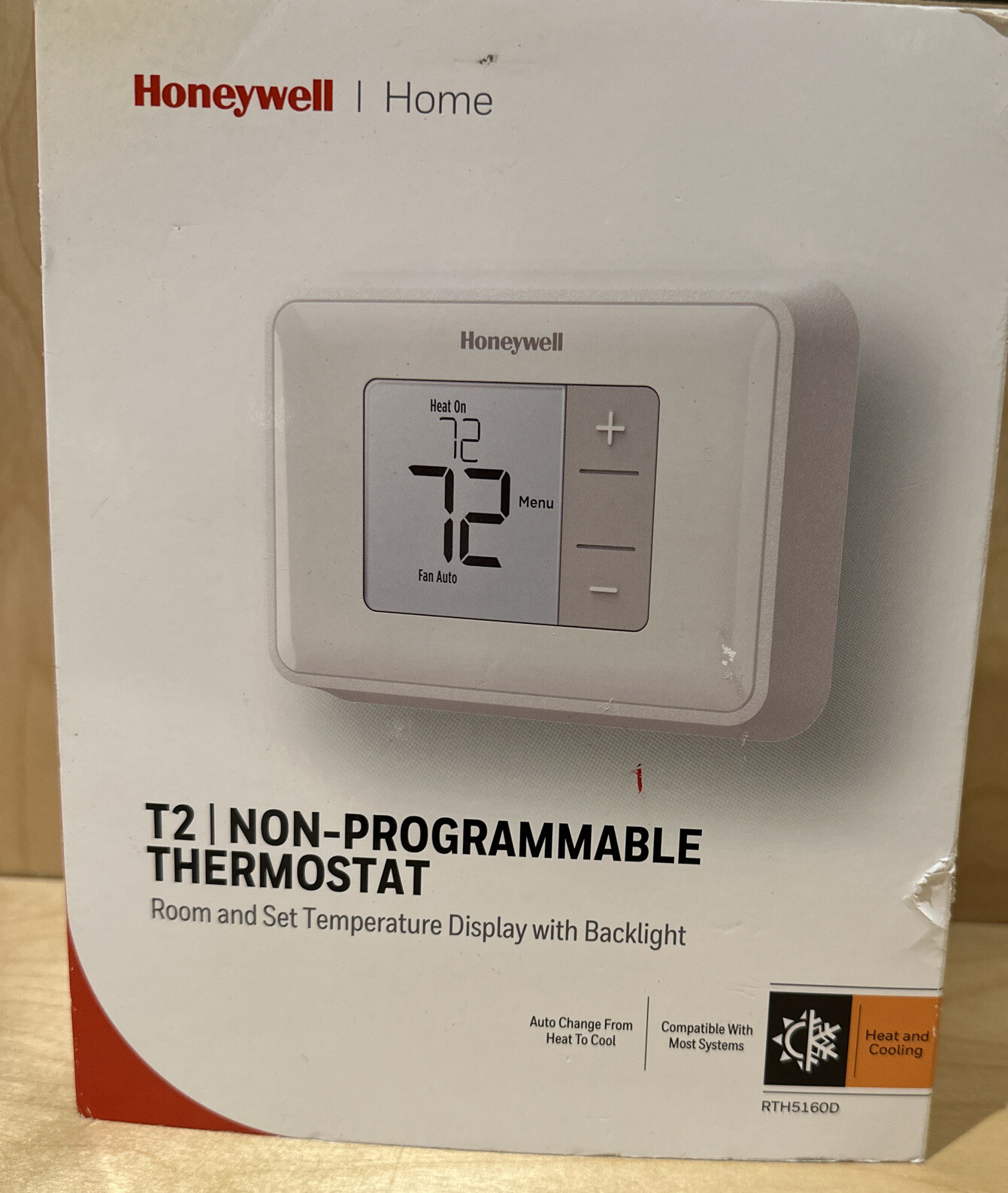 Honeywell RTH5160D Simple Display Non-Programmable Thermostat