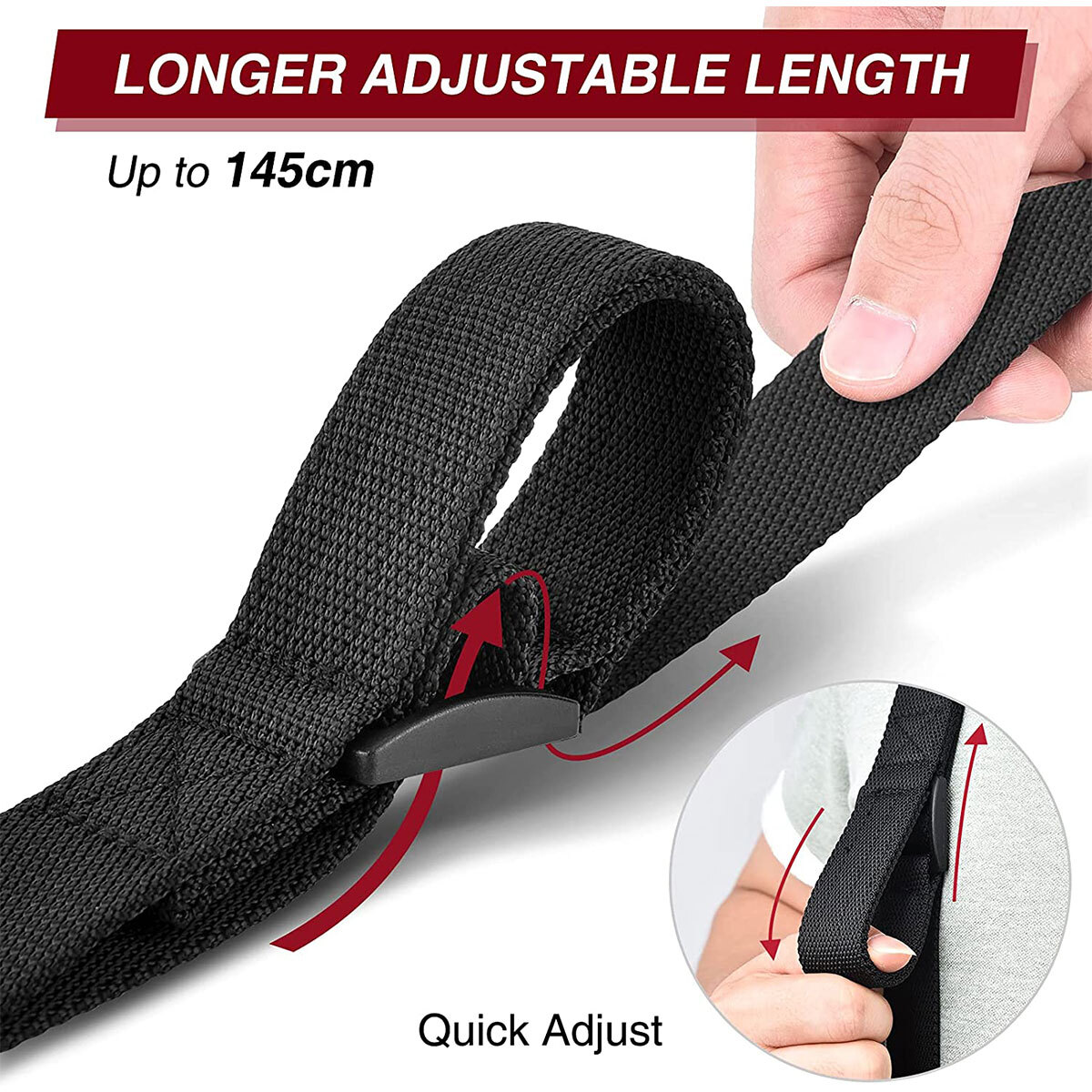 1.25"Tactical 2-Point Rifle Sling Fast-Loop Adjustable Gun Strap Airsoft Hunting