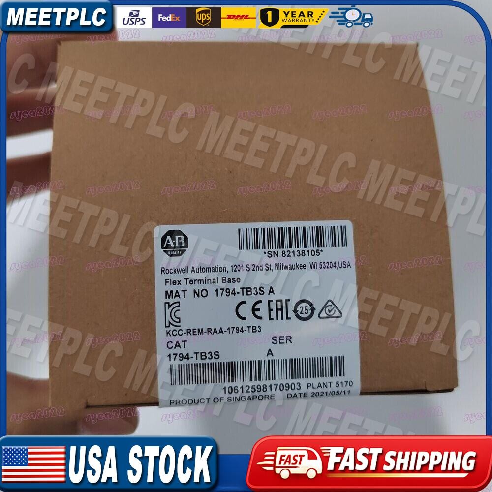 New AB 1794-TB3S SER A FLEX I/O Terminal Base Unit New in Box 1794TB3S USA