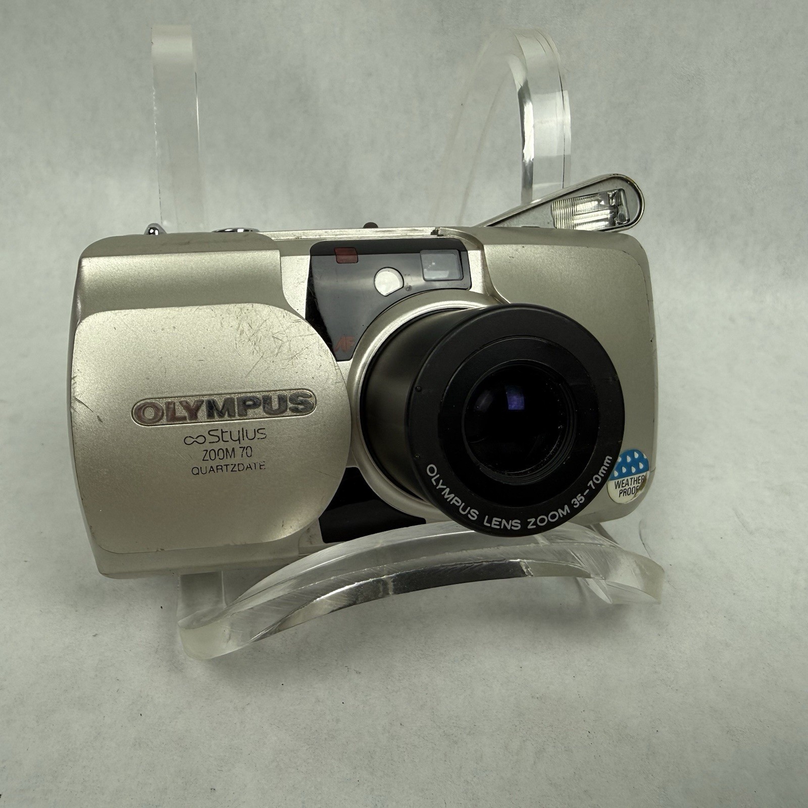 Olympus Infinity Stylus Zoom 70 Quartzdate 35mm Film Camera Roll Tested Working