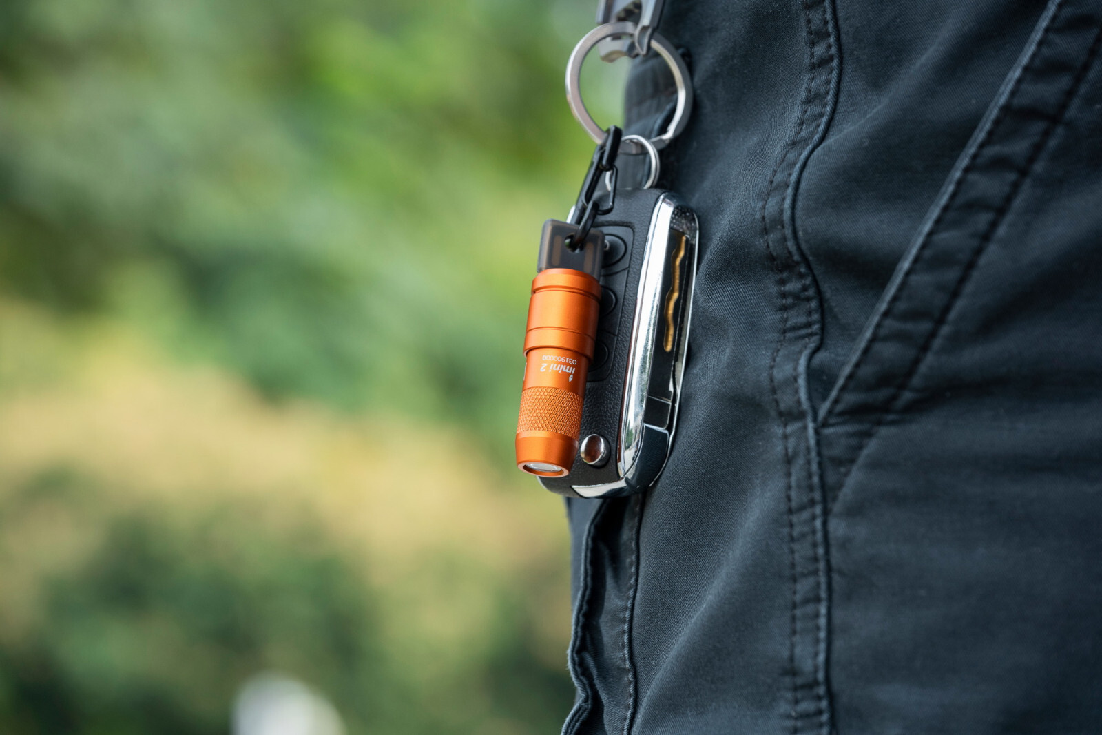 Olight imini 2 Orange Rechargeable Mini Keychain Flashlight, 50 Lumens