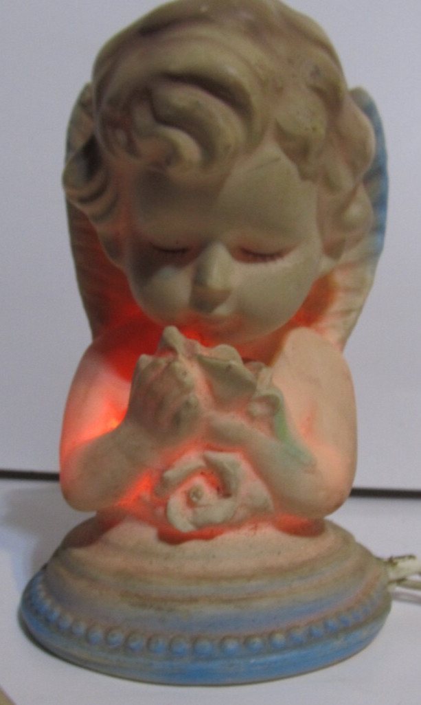 VINTAGE RUBBER NIGHT LIGHT ANGEL (TB4)