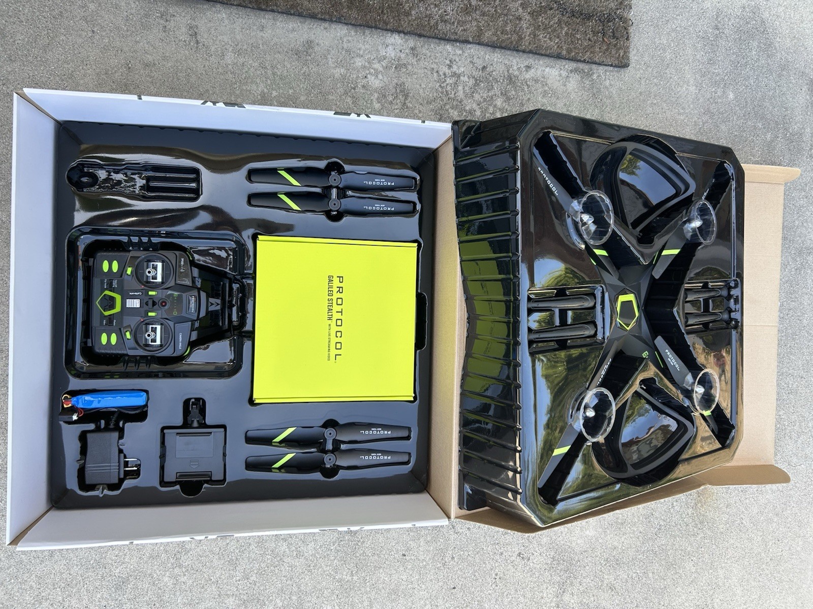 PROTOCOL Galileo Stealth RC Quadcopter Drone Camera FPV App Control