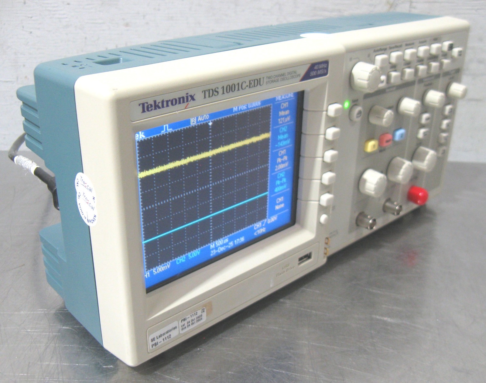 C201378 Tektronix TDS1001C-EDU 2-Ch Digital Storage Oscilloscope 40MHz 500MS/s