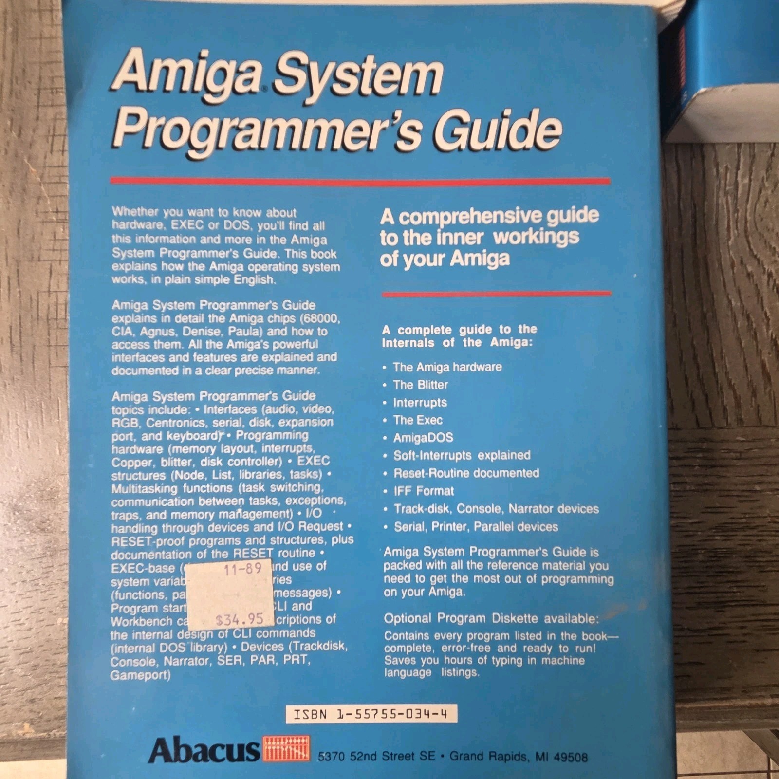 Commodore-Amiga Vintage Amiga ROM Kernel & Hardware Reference Manual Lot Rare