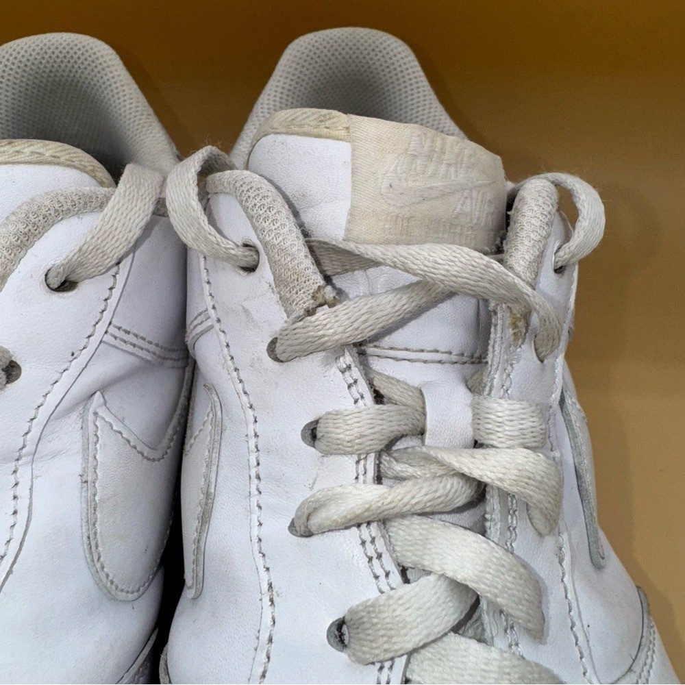 Nike Air Force 1 Triple White Men's Sneakers, Size 14, Preowned
