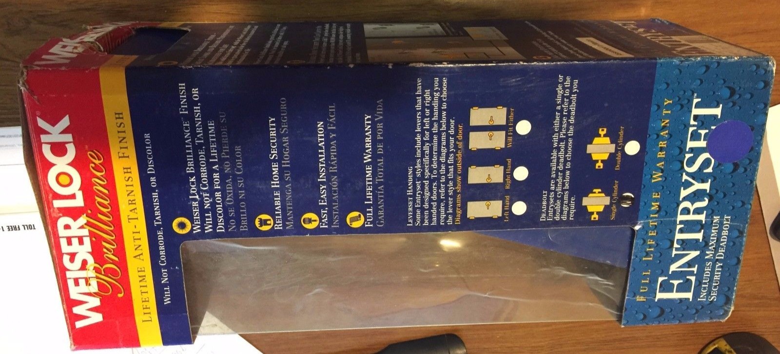 Weiser Lock Entryset Solid Brass Double Cylinder