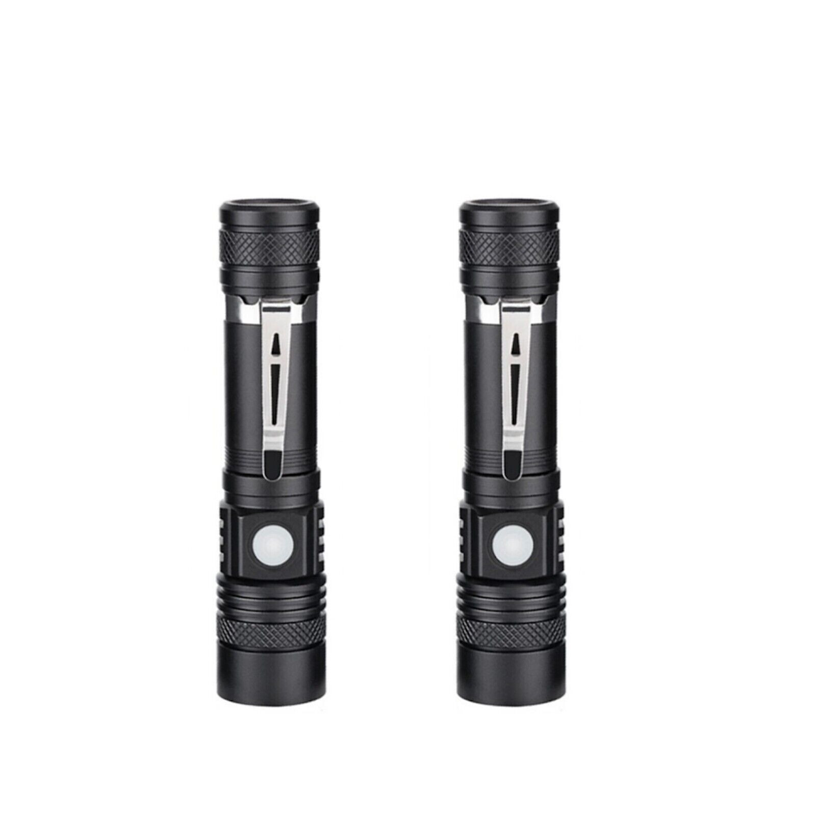 Super Bright LED Tactical Flashlight Zoomable Rechargeable