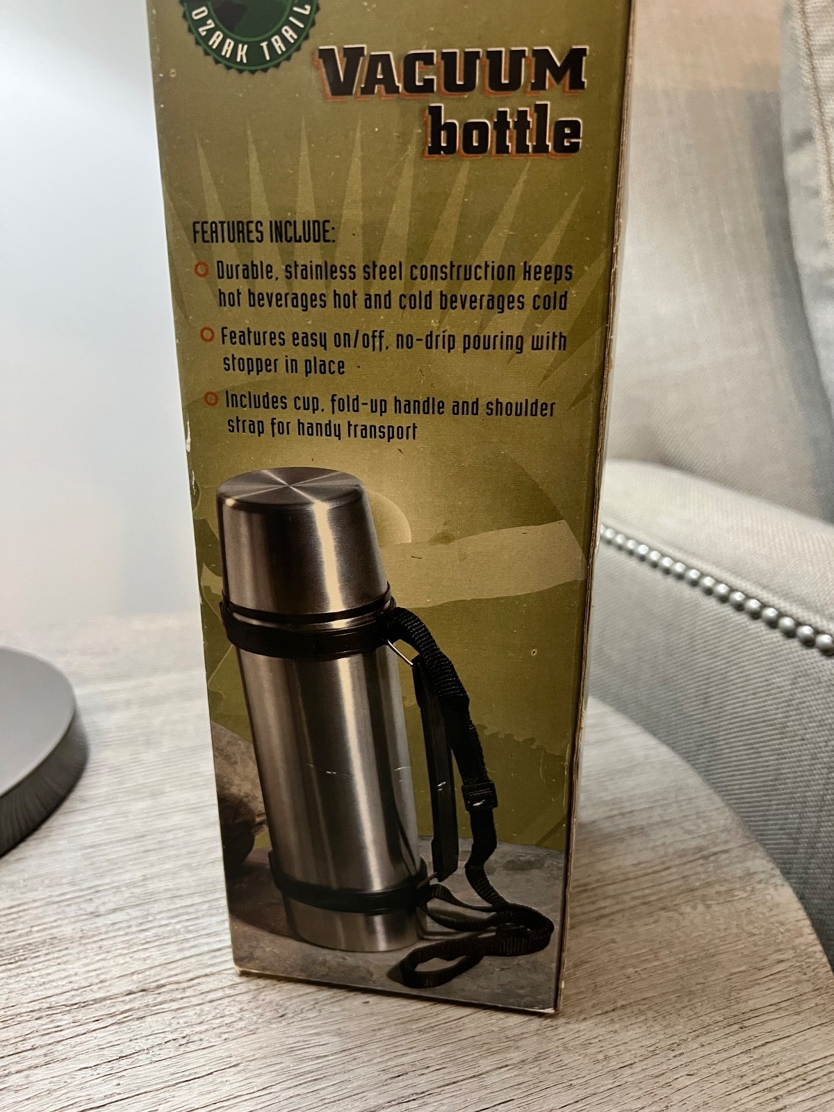 Ozark Trail 1.0 Liter Stainless Steel Vacuum Bottle NEW in Original Packaging