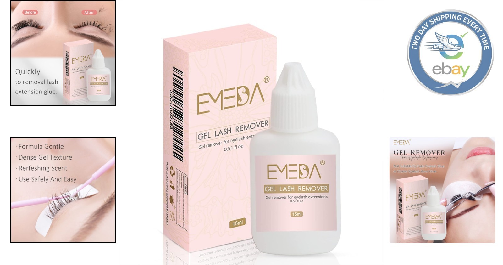 High Viscosity Lash Glue Remover 15ml - Efficient & Effective for Extensions