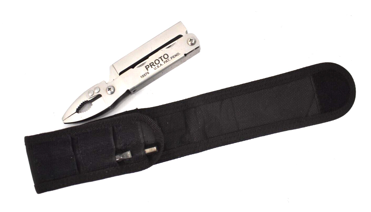 Proto Professional Multi Purpose Tool Needle Nose 15 Functions w 2 Bits 18576