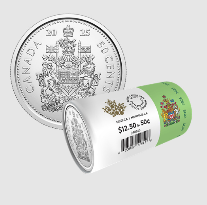 2025 CANADA King Charles III 50 cent roll special wrap Collector's edition