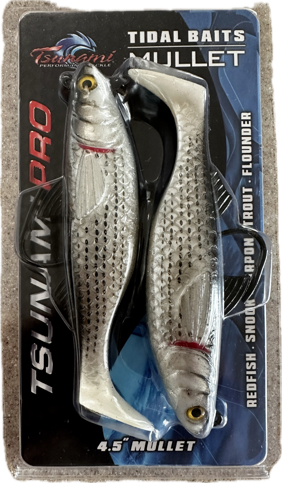 Tsunami PRO Tidal Baits Mullet 4.5 Inch 2 Pack TS-45PMUL-BMUL Mullet Bait