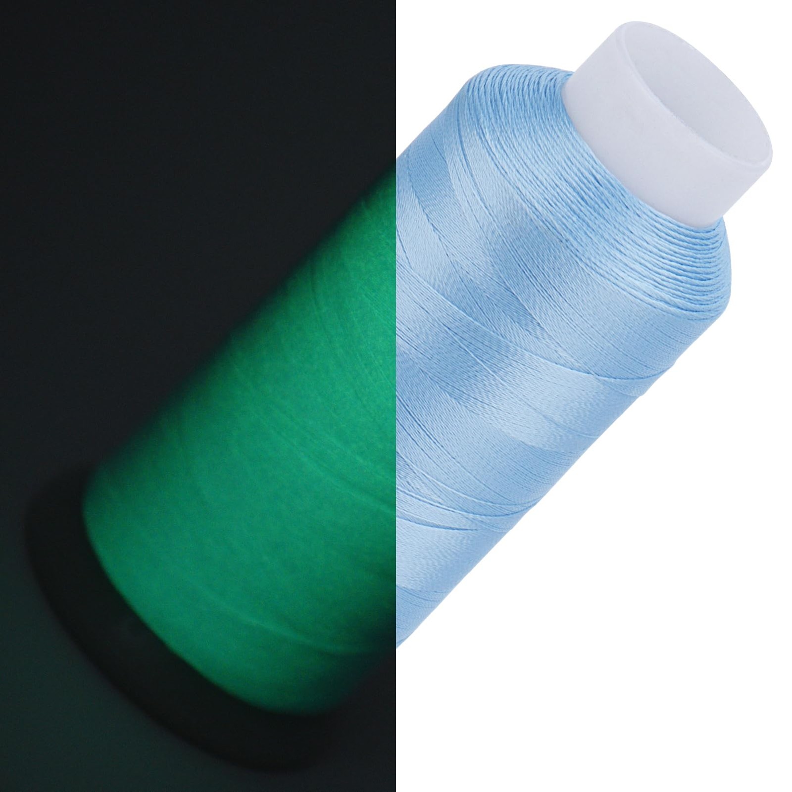 Glow in The Dark Embroidery Thread 2500 Yards Blue Sewing Machine Spool