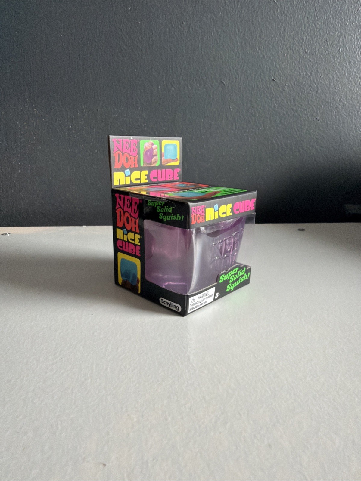 Nee Doh Nice Cubes Ice Cube Toy Fidget Super Solid Squish Purple