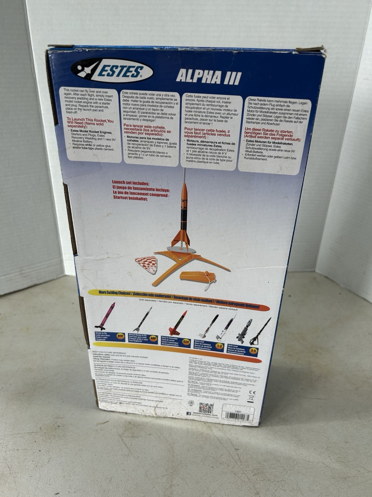 Estes 1427 Alpha III Model Rocket Launch Set E2X Model Rocket Kit EST1427