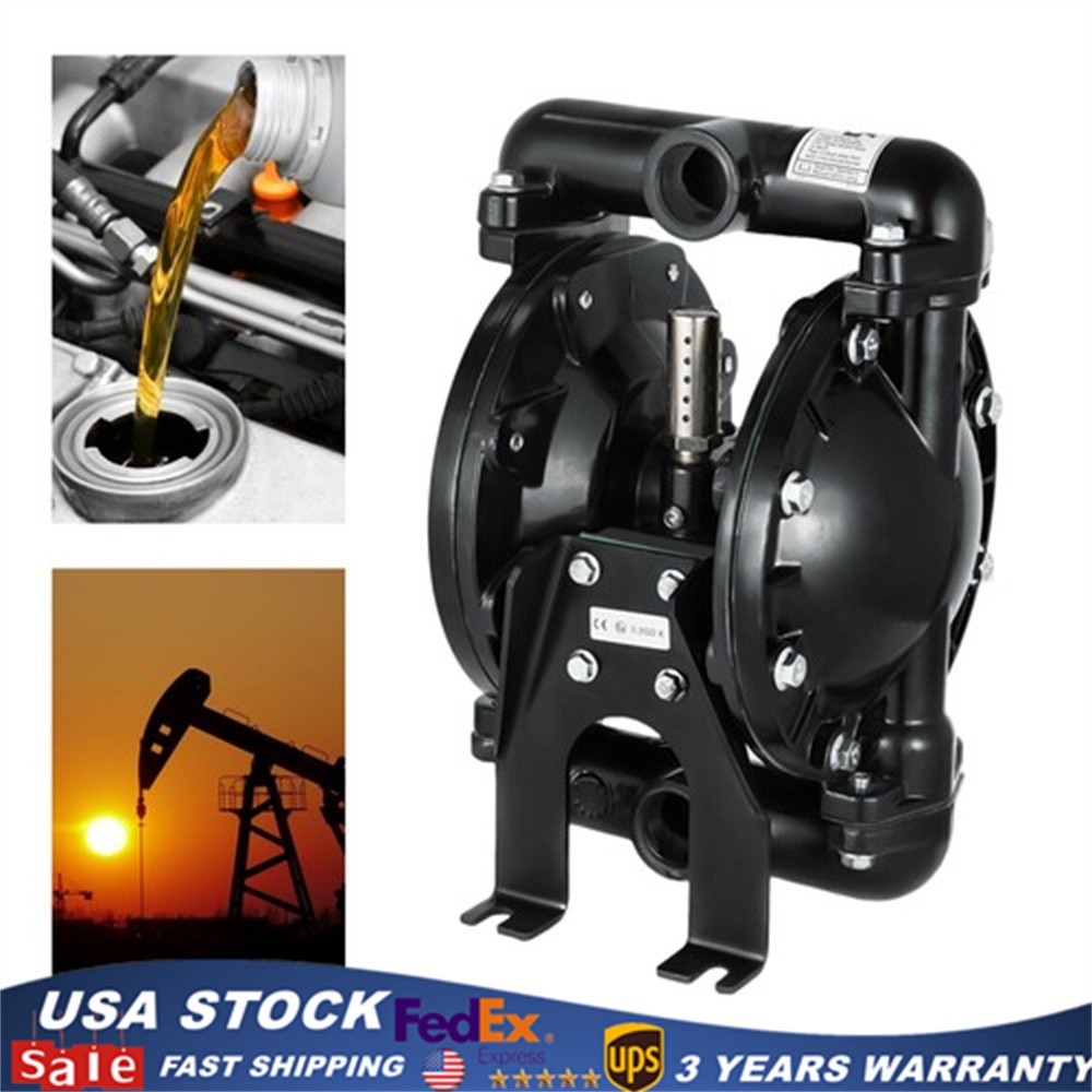 Air-Operated Double Diaphragm Pump 1" Inlet Outlet Petroleum Fluids 35GPM 120PSI