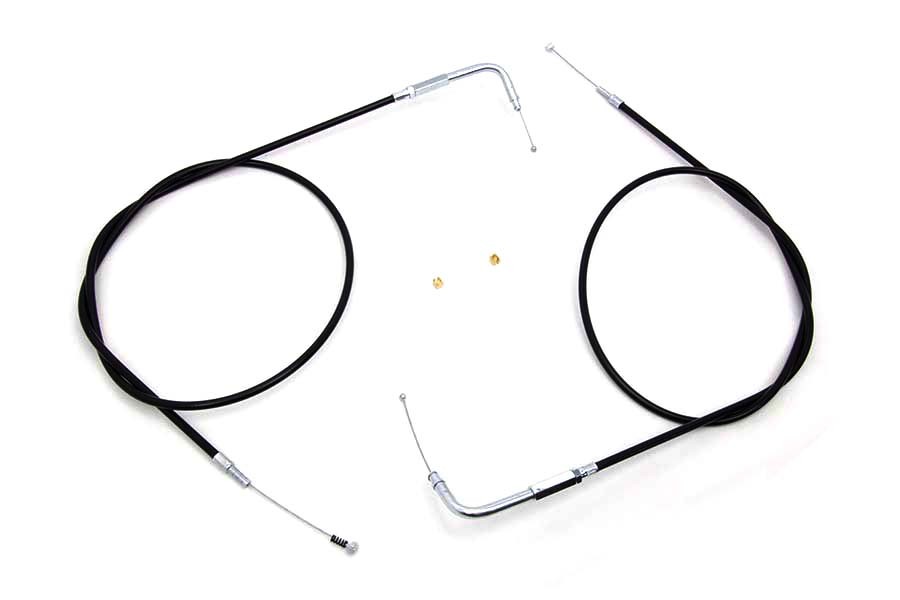 46.25" Throttle & Idle Cable Set for Harley Touring Softail Sportster Dyna 96-x