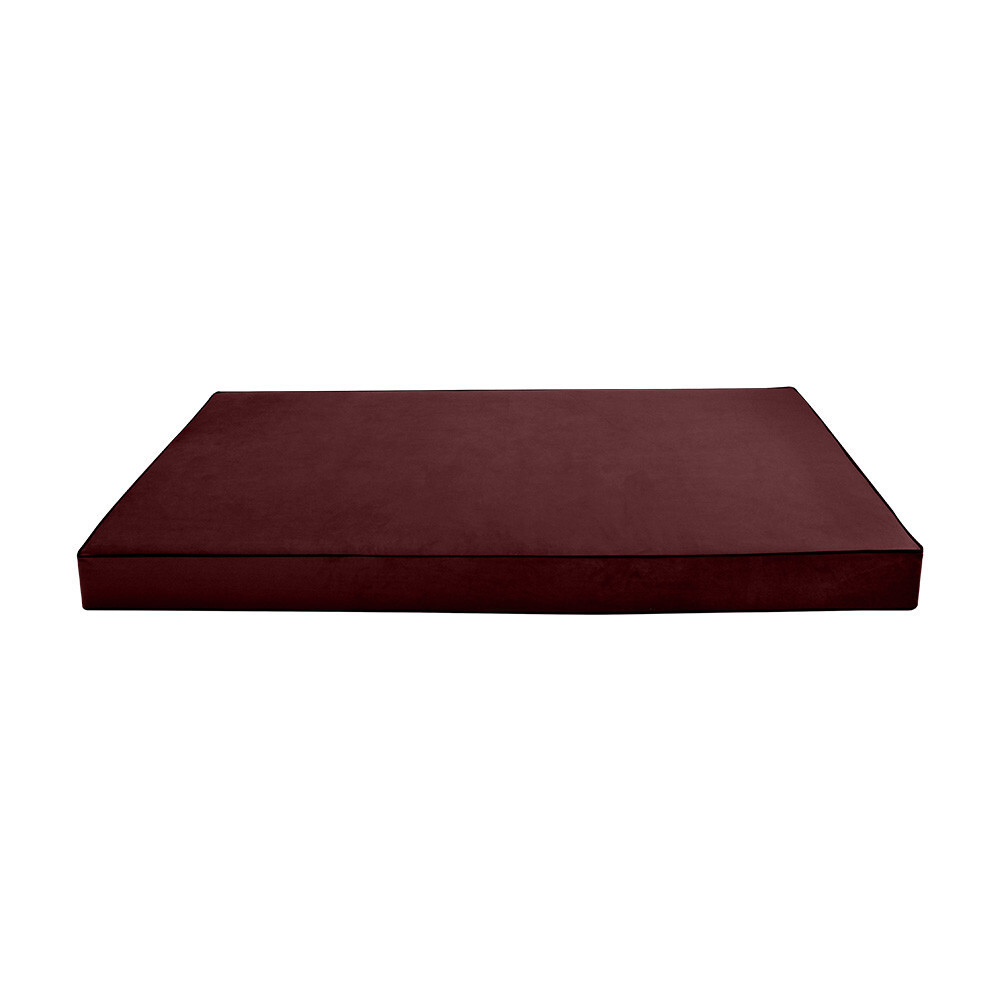 Contrast Pipe 8" Twin-XL 80x39x8 Velvet Indoor Daybed Mattress COVER ONLY-AD368