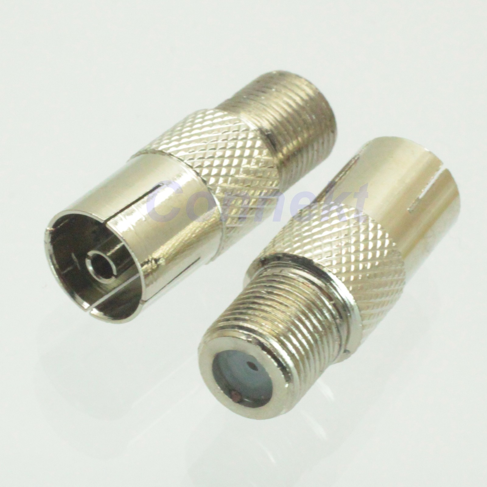 1pce F female jack to IEC PAL DVB-T TV female jack RF adapter connector