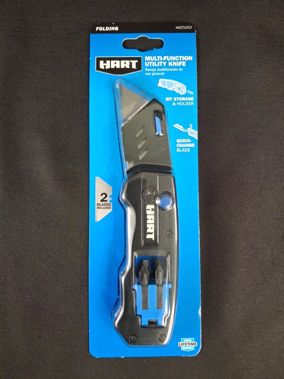 HART Folding Multi-Function Utility Knife Quick Change Blade Bit Storage **NEW**