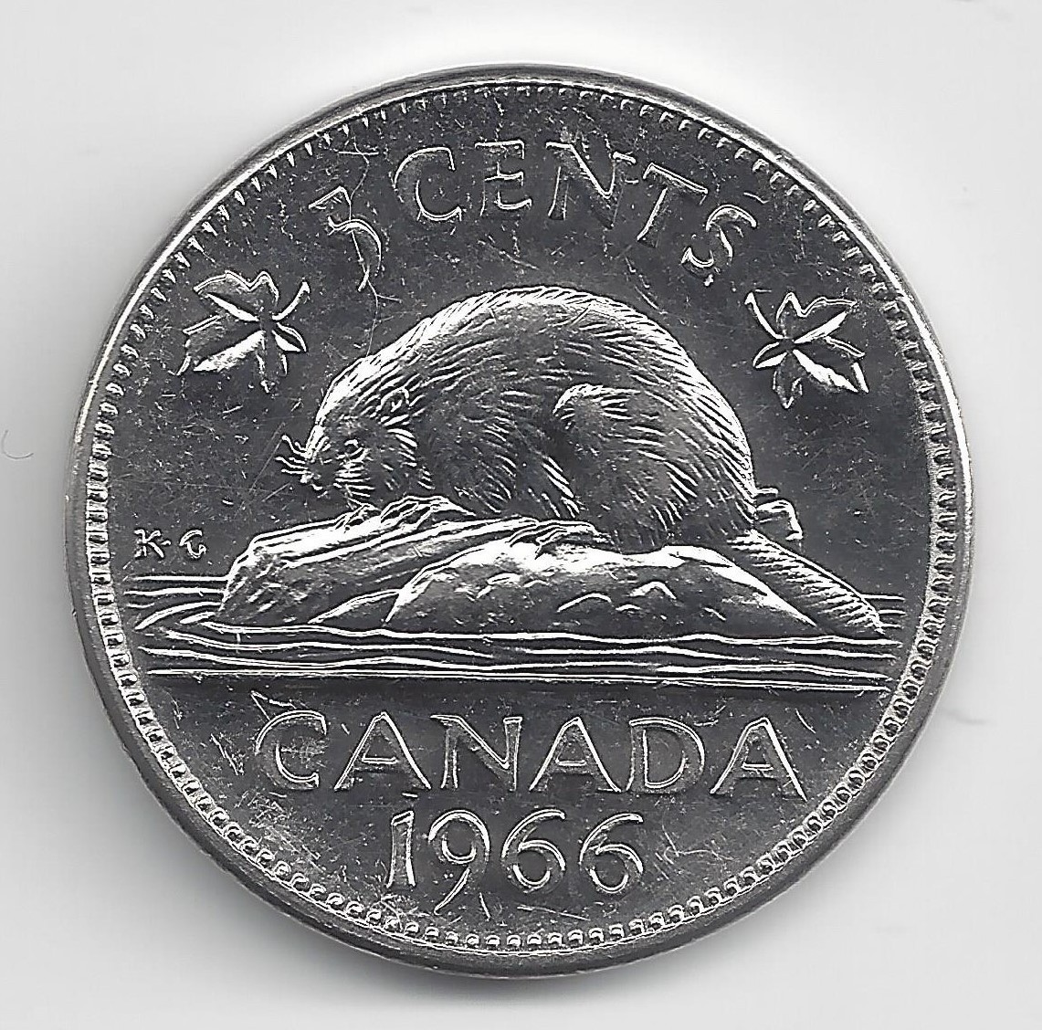 Canada Queen Elizabeth II 5 Cents 1966 (34) Coin