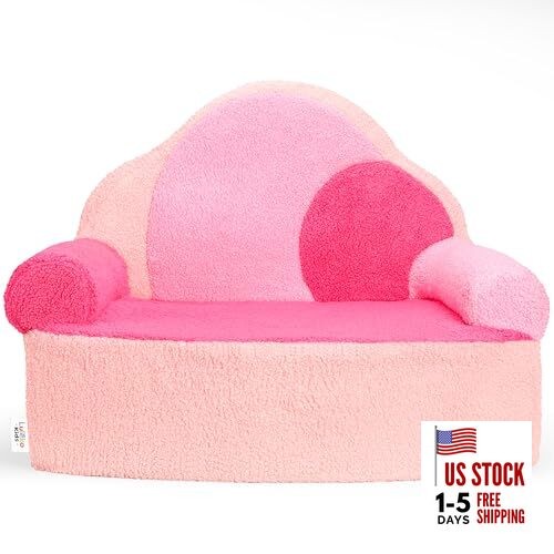 Toddler Foam Chair | Cute Pink Soft Lounge Chair for Toddler Girls Ages 1–4 |