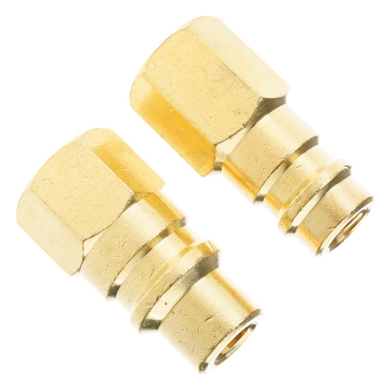 2PCS Car Refrigeration Conversion Kit Metal Threaded Adapters Valves Components