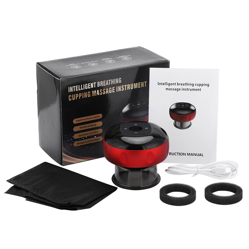 Electric Cupping Therapy Set Smart Cupping Gua Sha Massage Device with Red Light