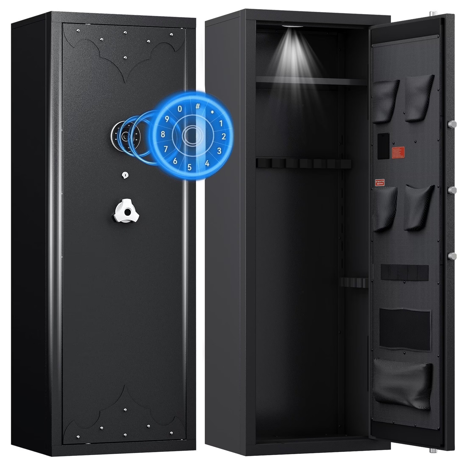 10-15 Gun Safe Large Removable Shelf Gun Rack Gun Cabinet Shotgun Rifle