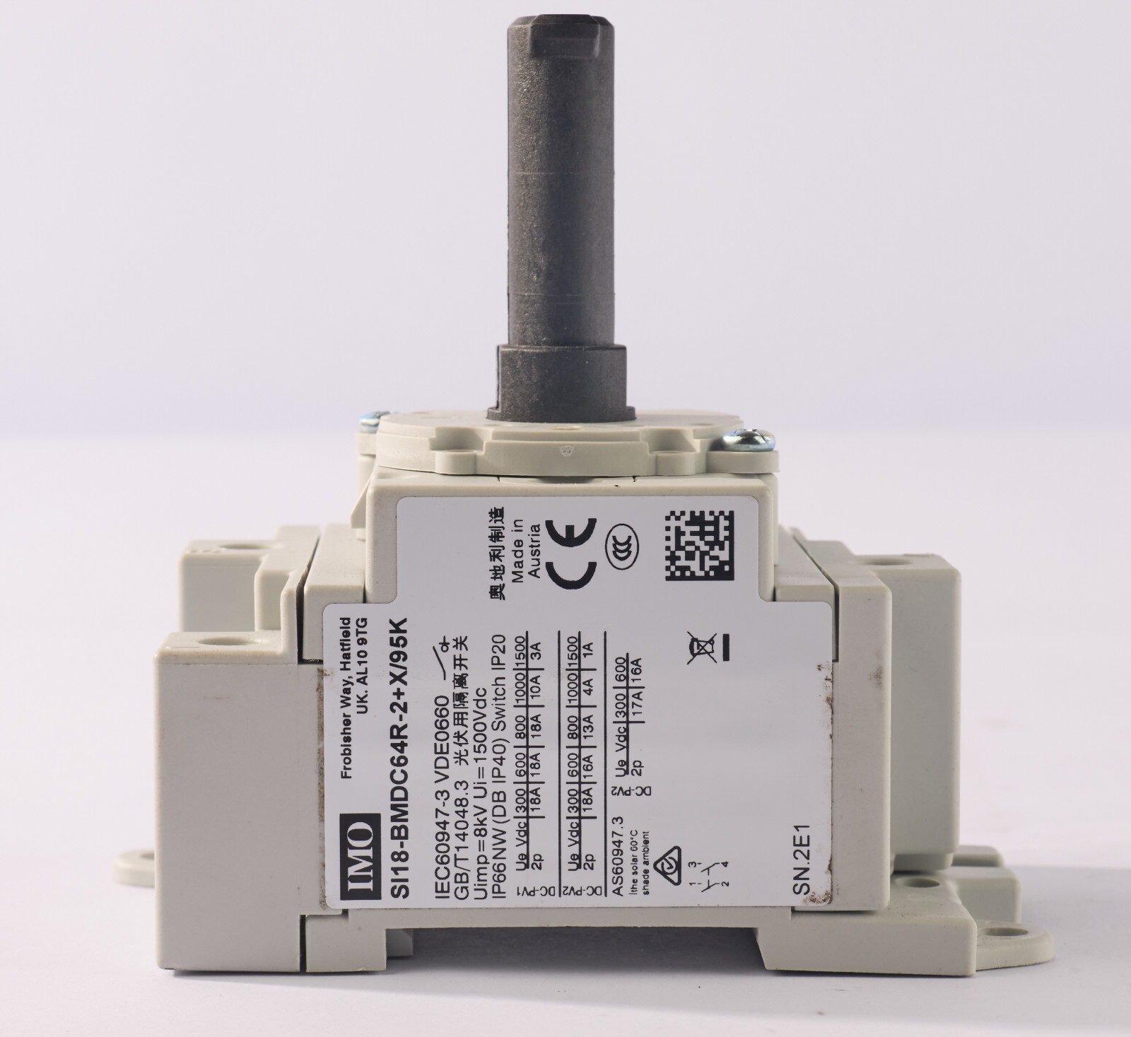 IMO Rotary Isolation Switch SI18-BMDC64R-2+X/95K