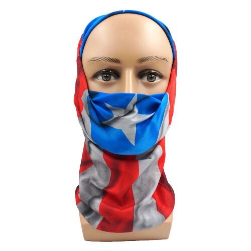 Unisex Puerto Rico Rican Flag Neck Gaiter ** Free Shipping **