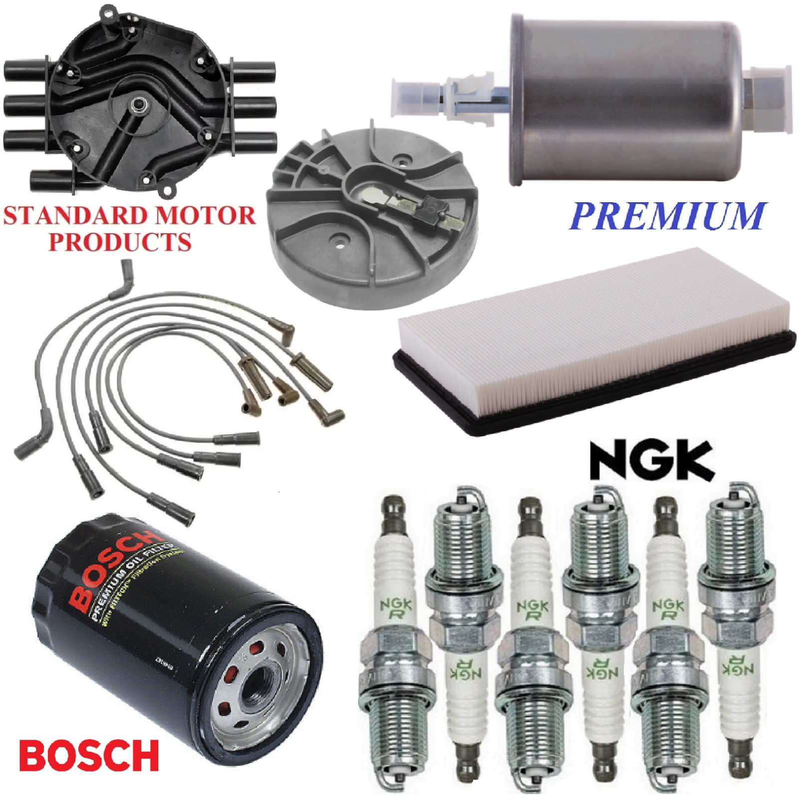 Tune Up Kit Filters Cap Wire Spark Plugs For CHEVROLET BLAZER V6 4.3L 4WD 99-05