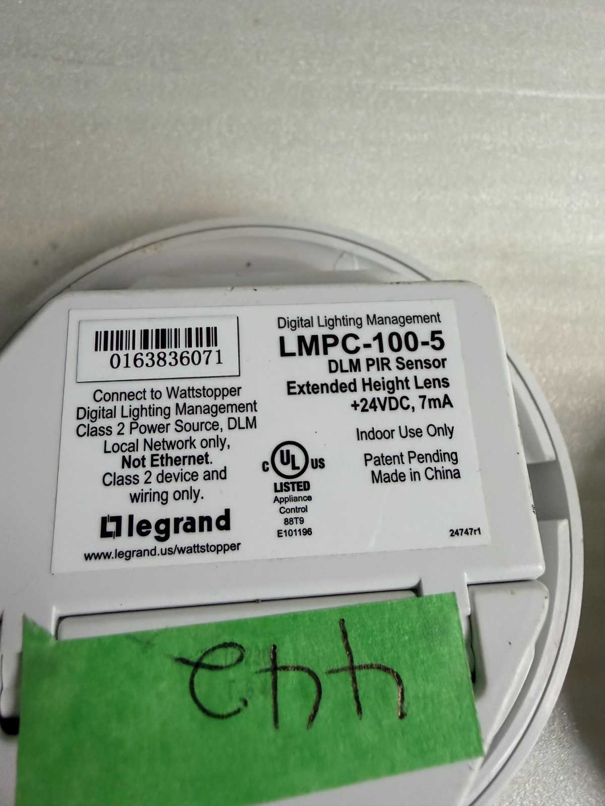 Wattstopper LMPC-100-5 Digital PIR Occupancy Sensor