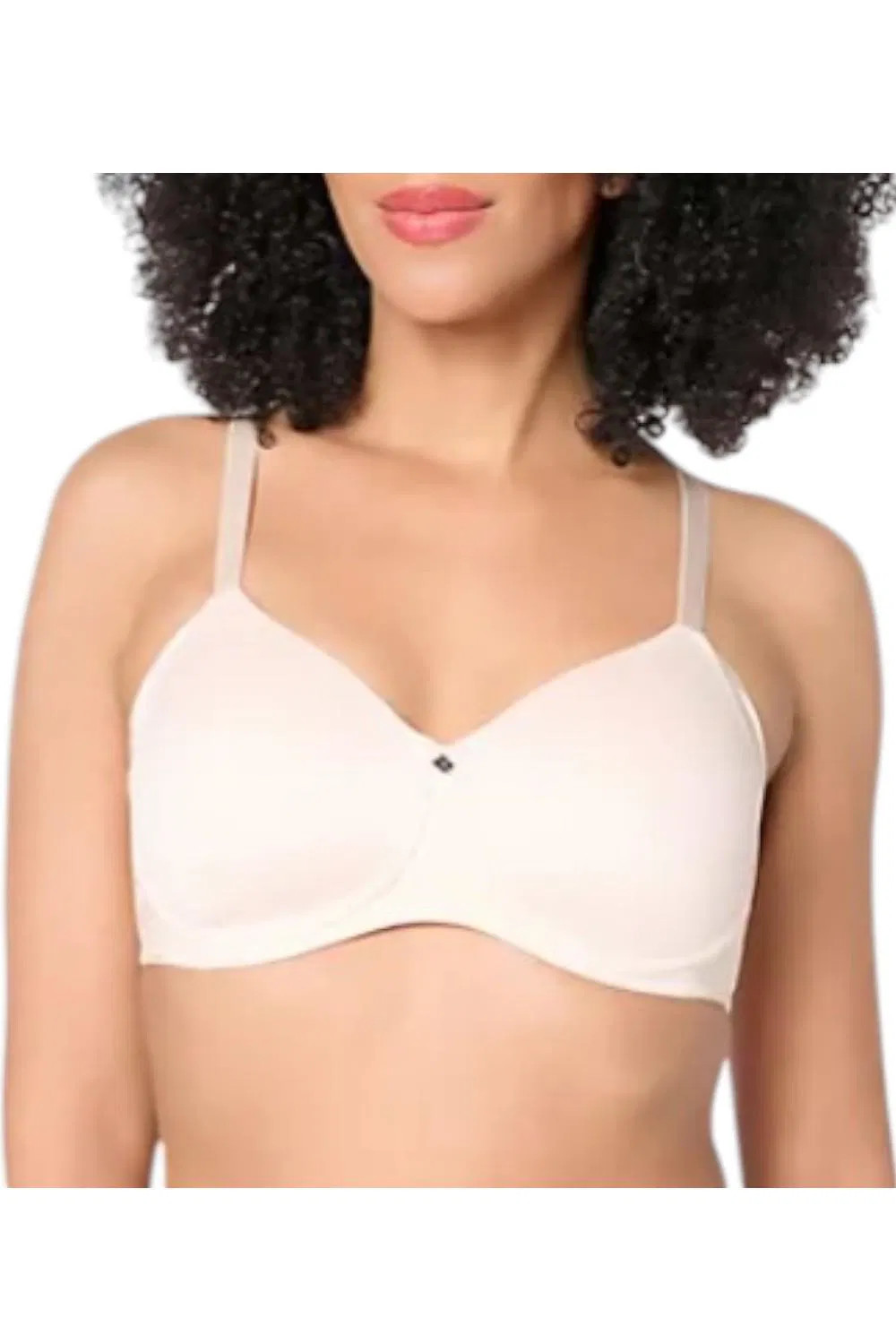 Breezies Women's Radiant Lace Wirefree T-Shirt Bra Champagne